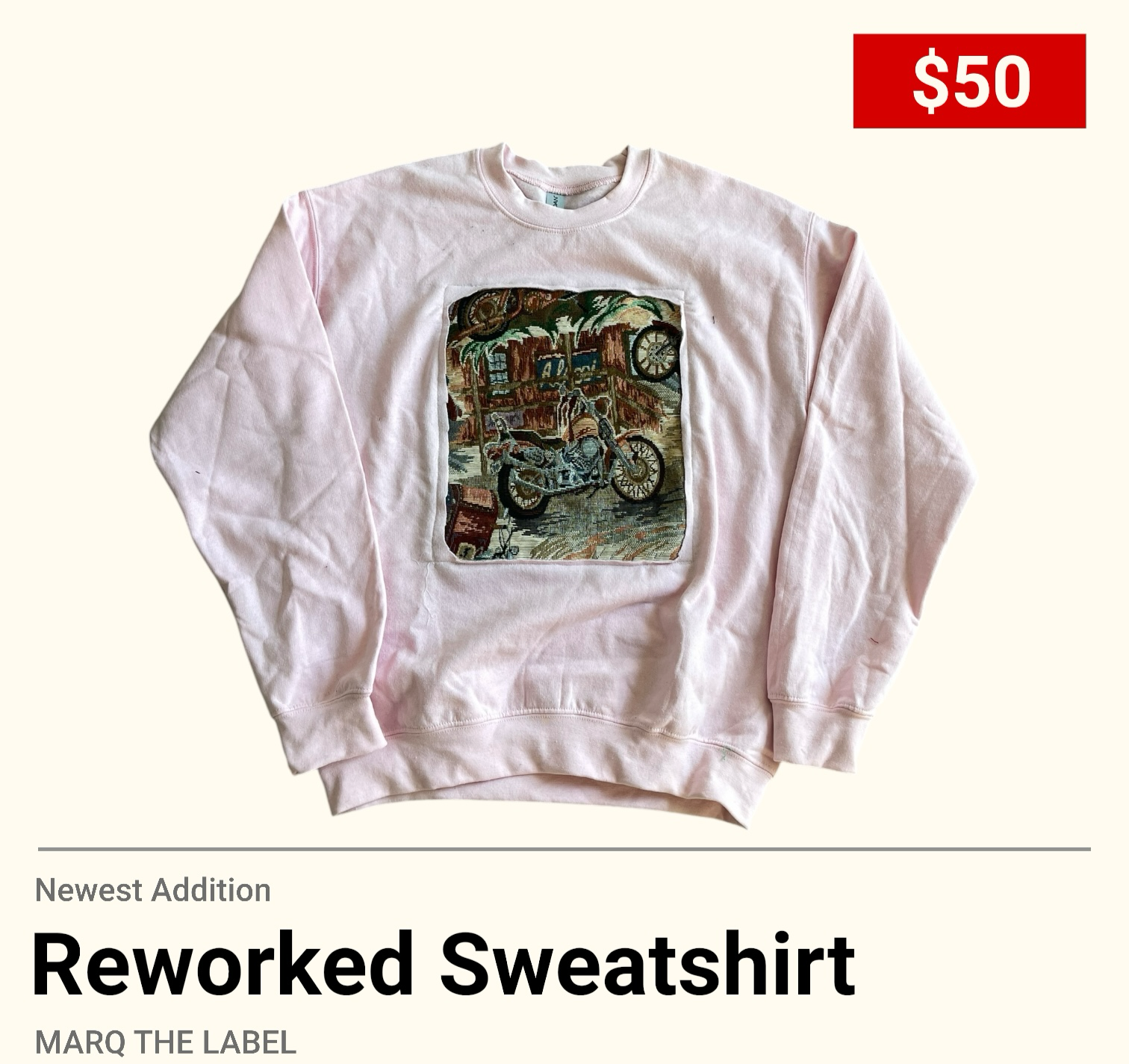 MOTORCYCLE REWORKED SWEATSHIRT