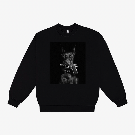 DOBERMAN TAPESTRY PATCH SWEATSHIRT