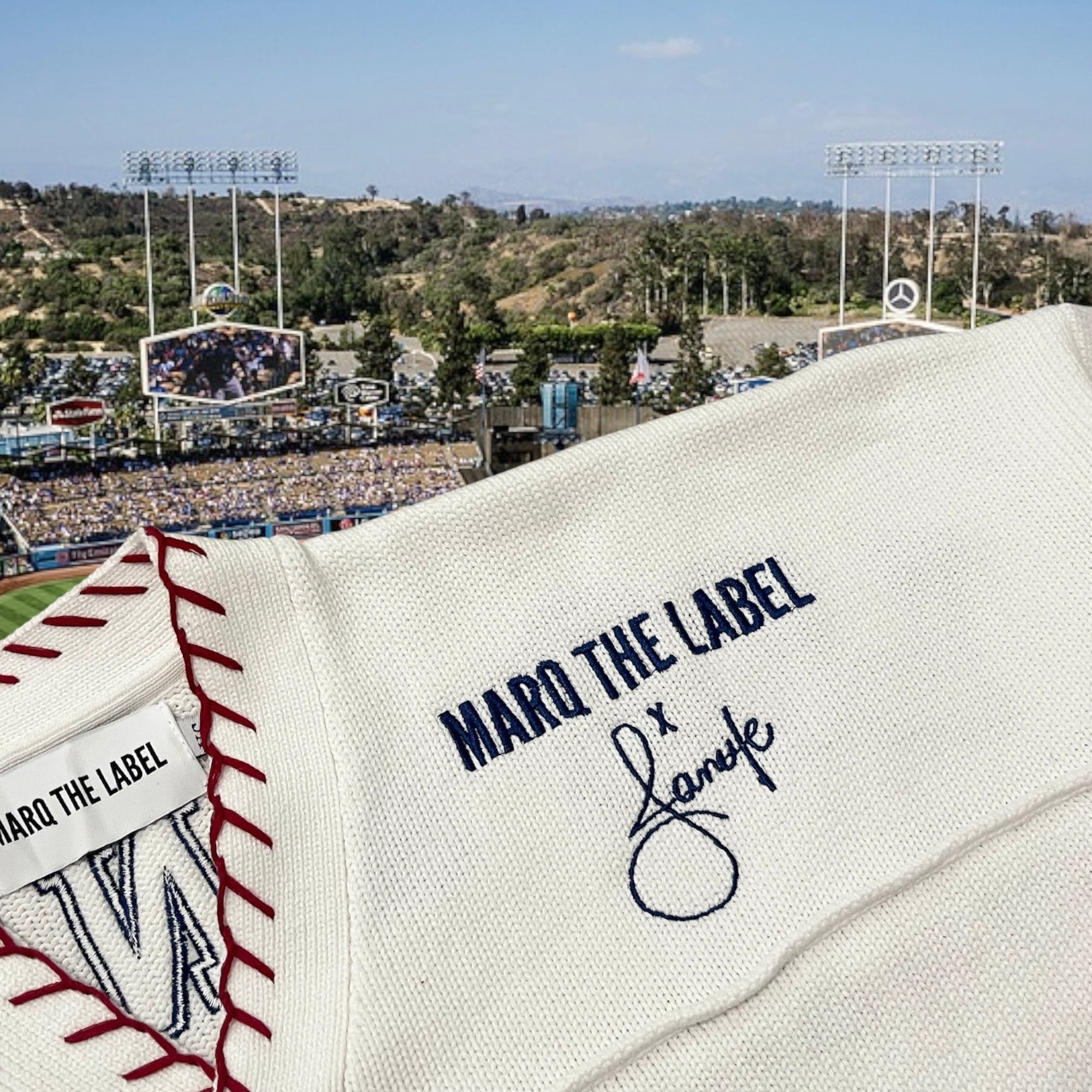 MARQ THE LABEL x JANETTE BASEBALL STITCH KNIT JERSEY