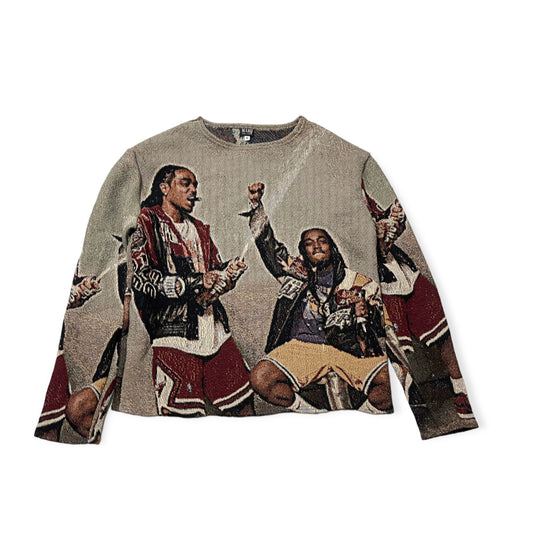 QUAVO & TAKEOFF TAPESTRY SWEATER